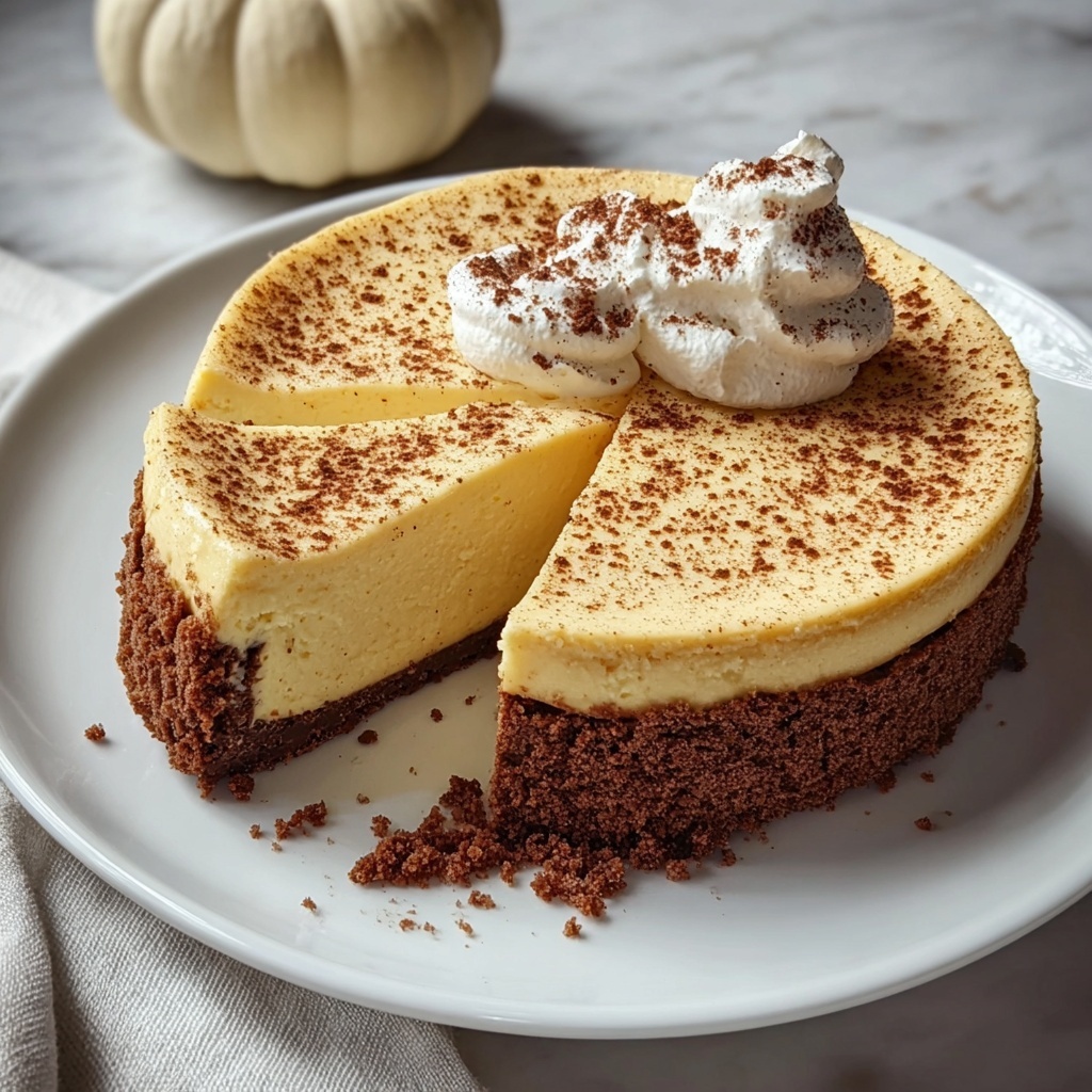 Rich and Creamy Spiced Pumpkin Cheesecake Recipe - Recipe Image