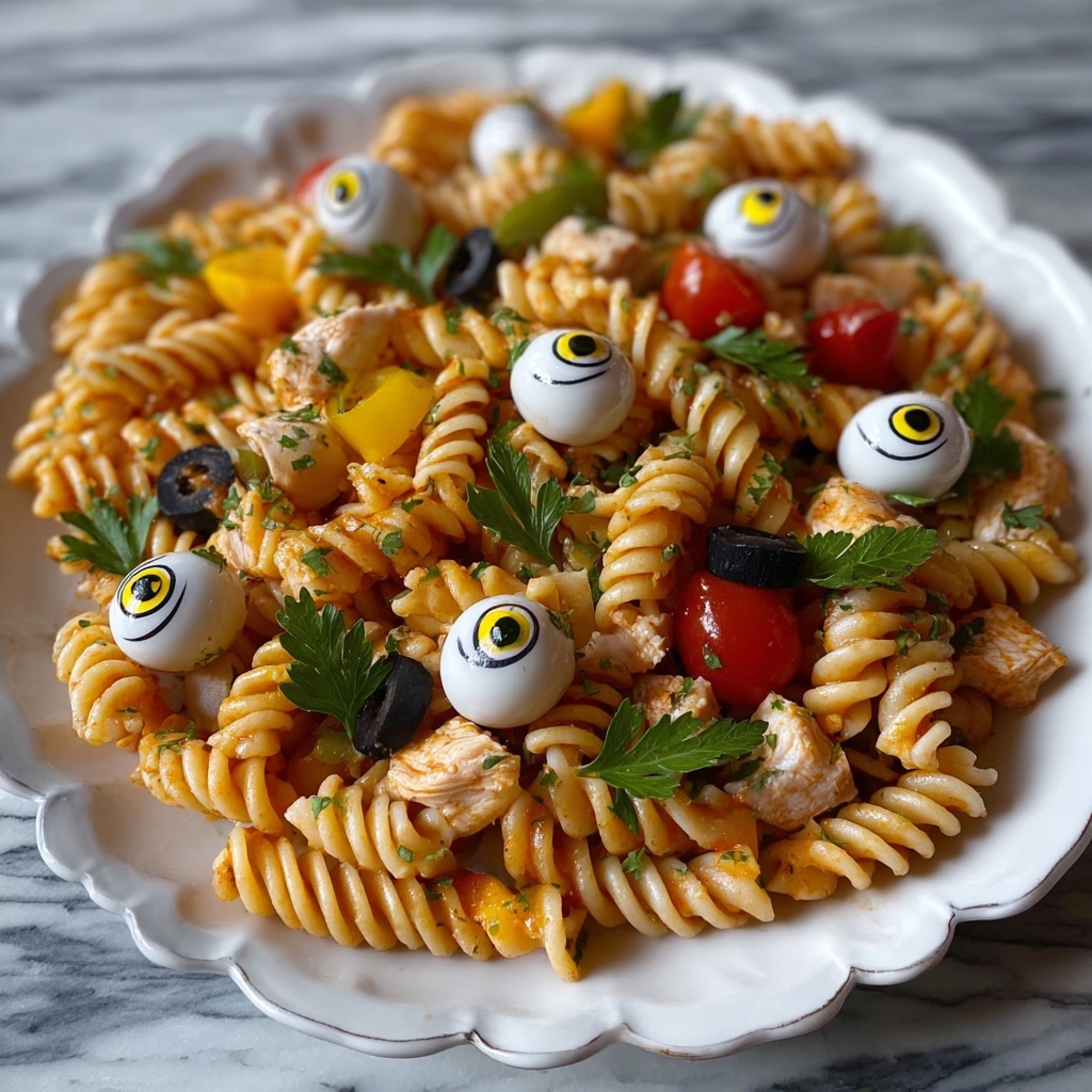 Halloween Eyeball Pasta Salad Recipe - Recipe Image