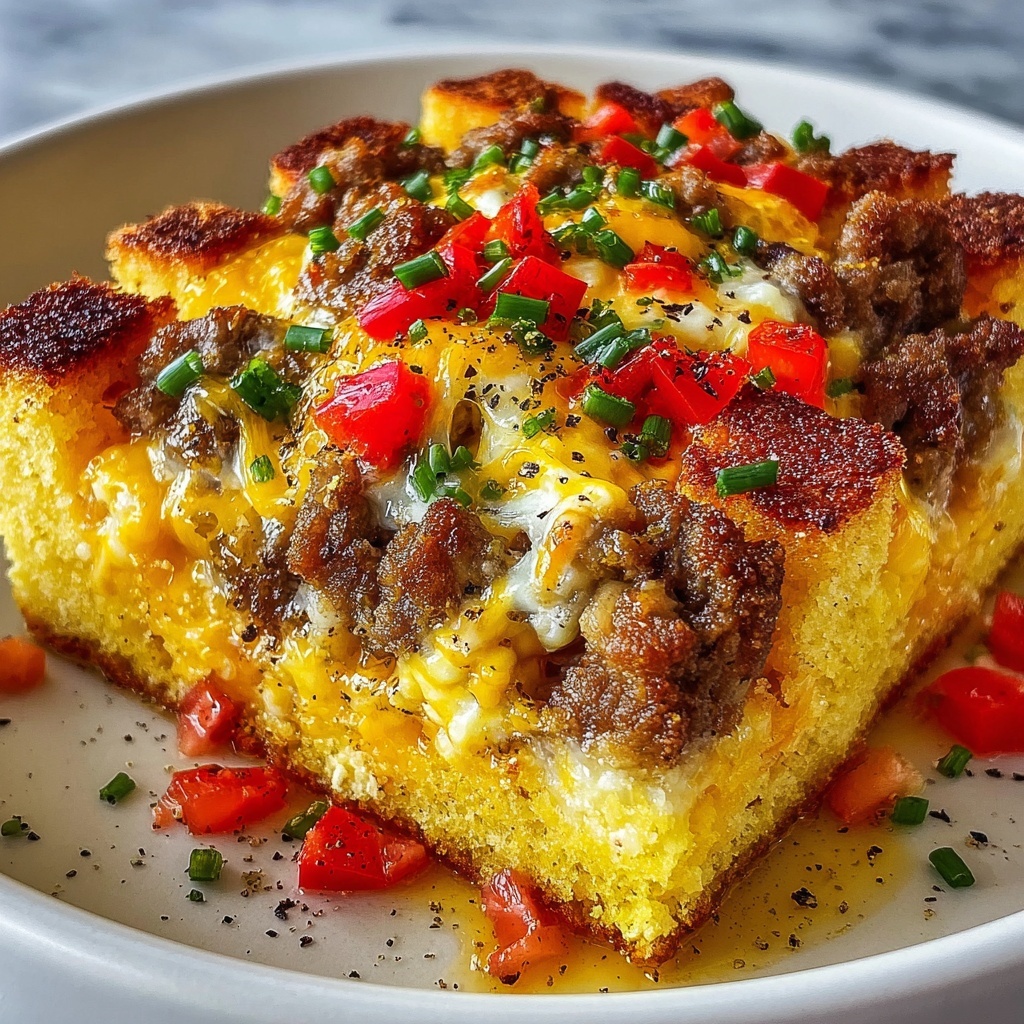 Sausage, Egg, and Cream Cheese Hashbrown Casserole Recipe - Recipe Image