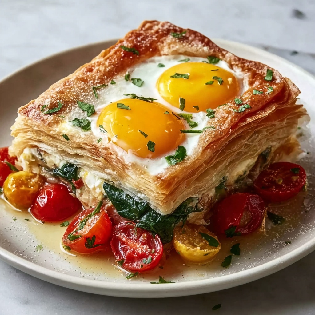 Baked Eggs Napoleon Recipe - Recipe Image