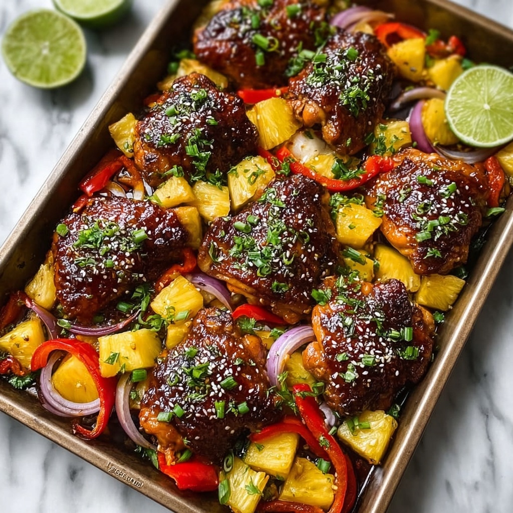 Sheet Pan Hawaiian Chicken with Pineapple and Peppers Recipe - Recipe Image