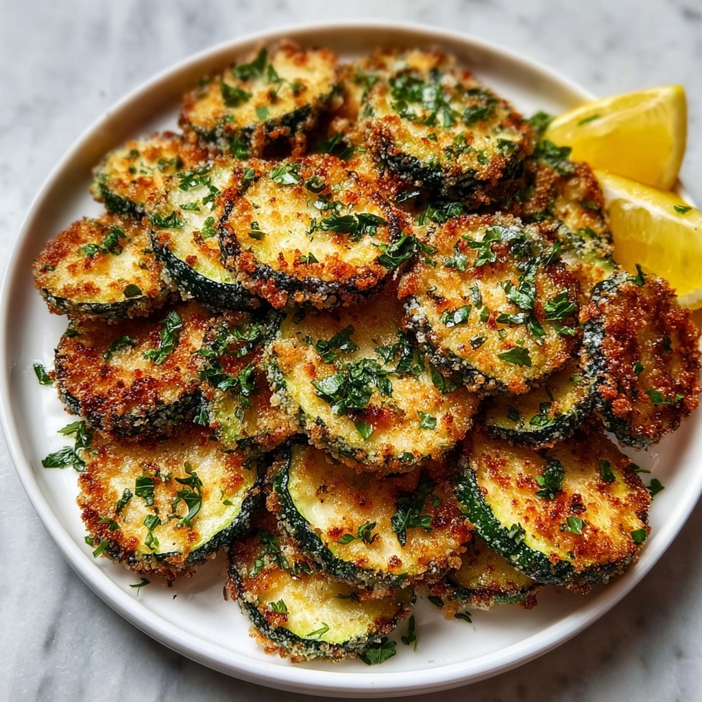 Oven-Crisped Zucchini Slices with Parmesan and Italian Seasoning Recipe - Recipe Image