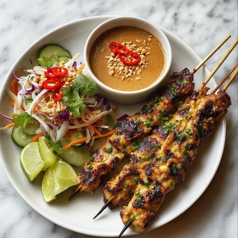 Chicken Satay with Thai Peanut Sauce Recipe