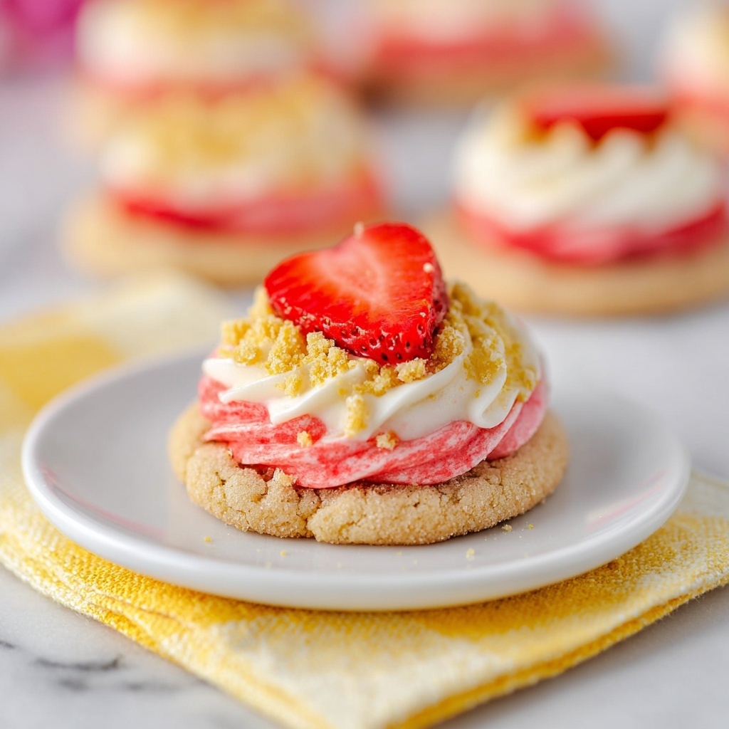 Frosted Strawberry Cheesecake Cookies Recipe - Recipe Image