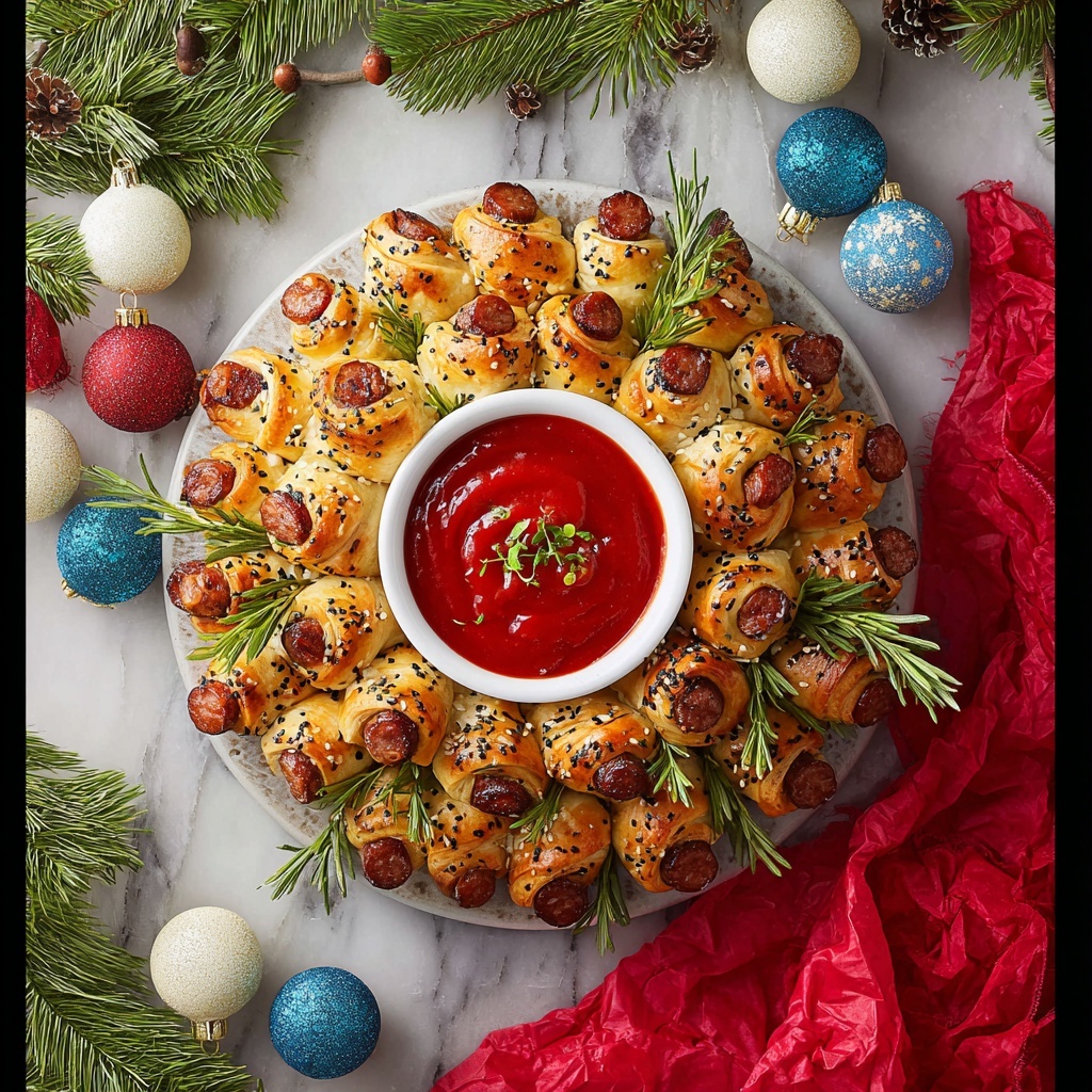Pigs in a Blanket Wreath Recipe - Recipe Image