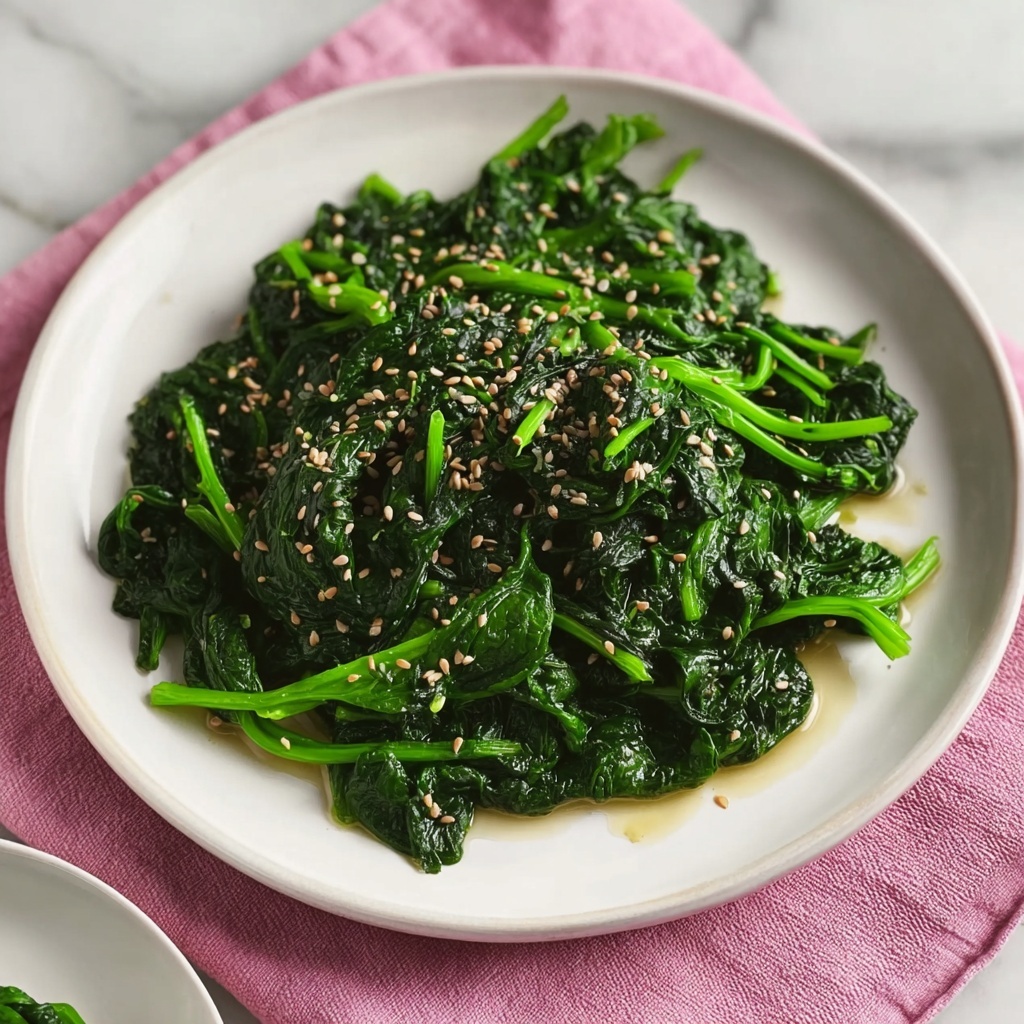 Irresistibly Easy Korean Spinach Side Dish Recipe - Recipe Image