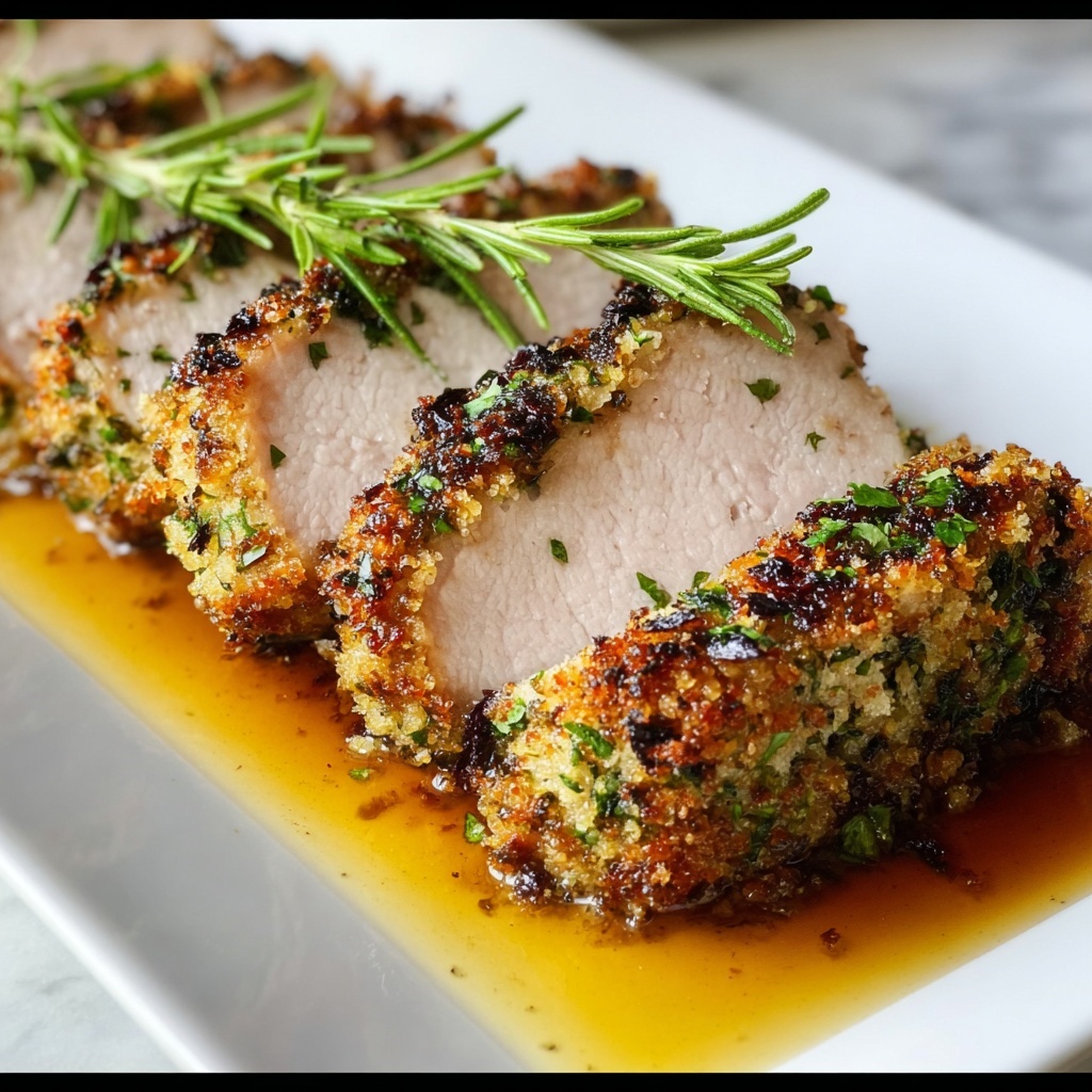 Herb-Crusted Juicy Roasted Pork Tenderloin Recipe - Recipe Image