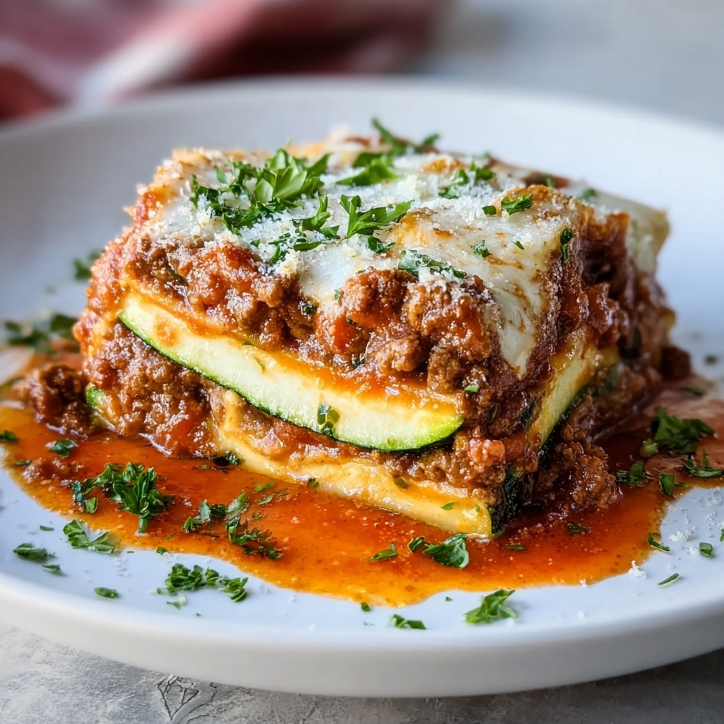 Zucchini Lasagna with Ground Turkey Recipe - Recipe Image
