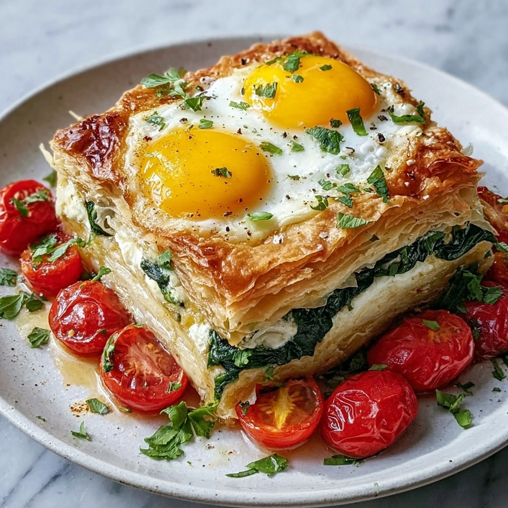 Baked Eggs Napoleon Recipe - Recipe Image