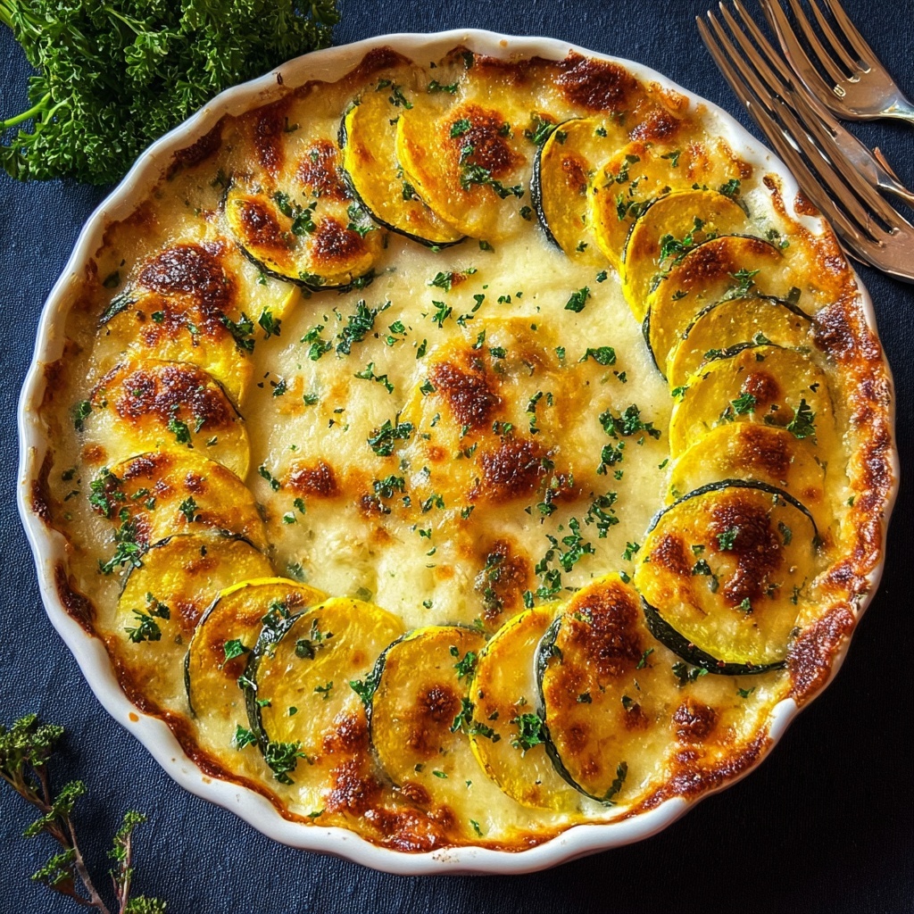 Cheesy Zucchini and Squash Casserole Recipe - Recipe Image