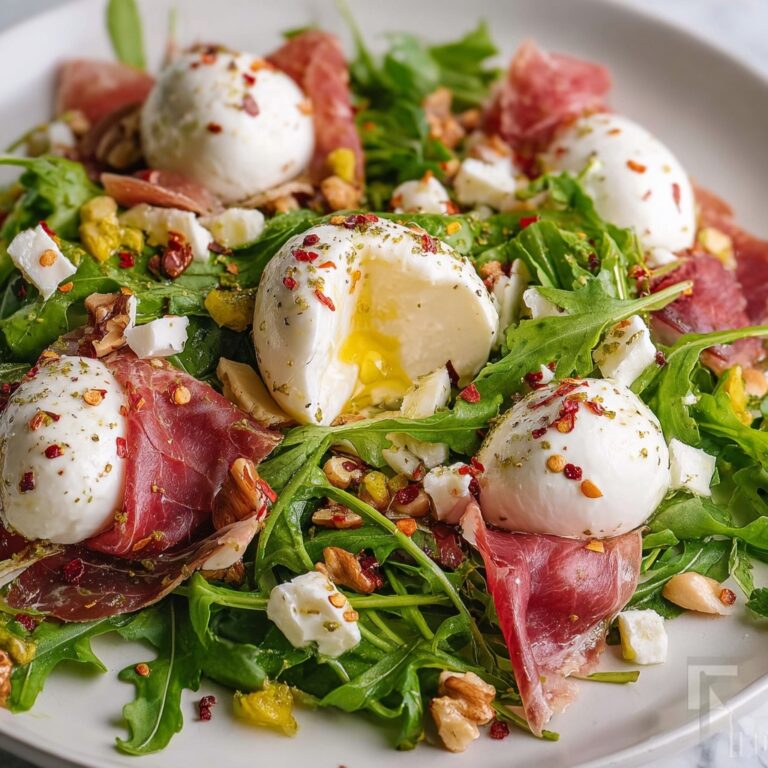 Arugula Burrata Salad with Prosciutto Recipe