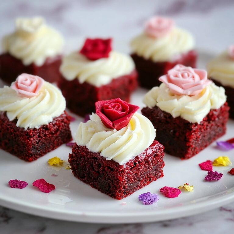Mini Red Velvet Brownies with Vanilla Bean Cream Cheese Frosting Recipe