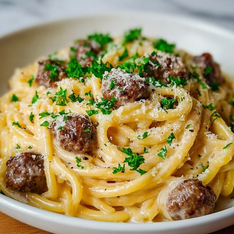 Cajun Beef Spaghetti in Creamy Three-Cheese Parmesan Sauce Recipe