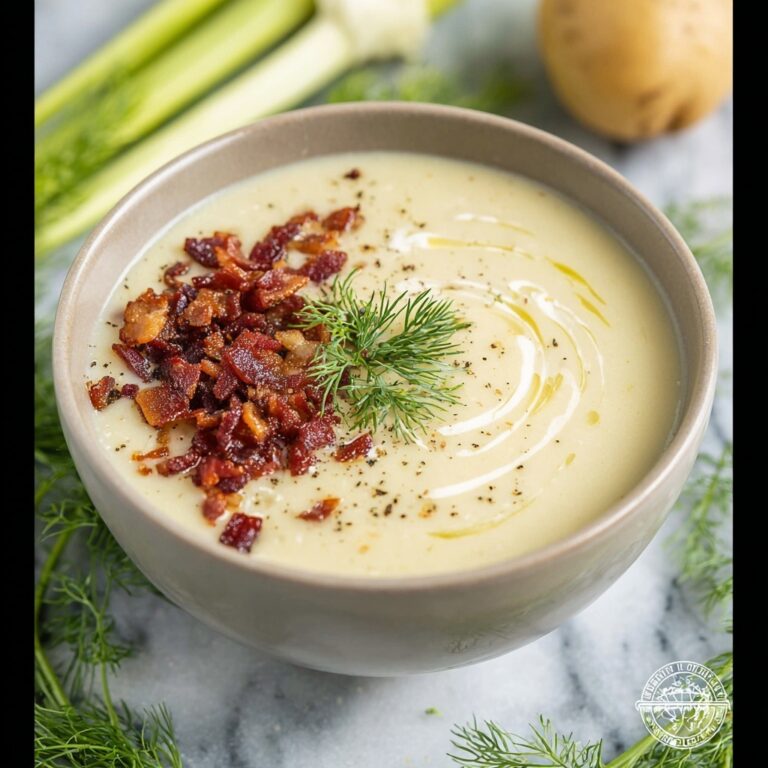 Potato, Leek, and Fennel Soup with Bacon Recipe