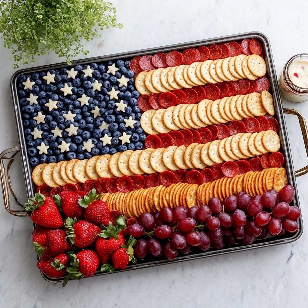 American Flag Charcuterie Board Recipe - Recipe Image