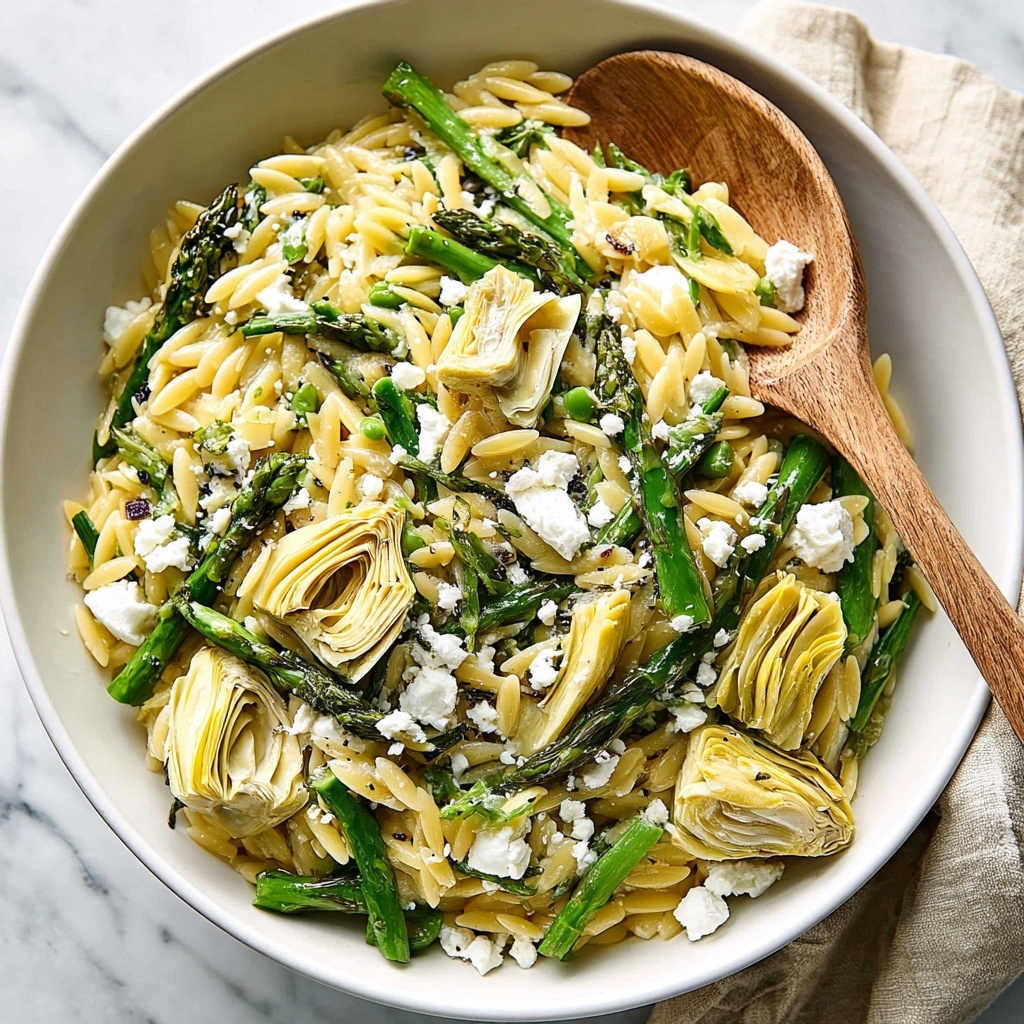 Orzo Salad with Asparagus, Artichoke Hearts, and Feta Recipe - Recipe Image