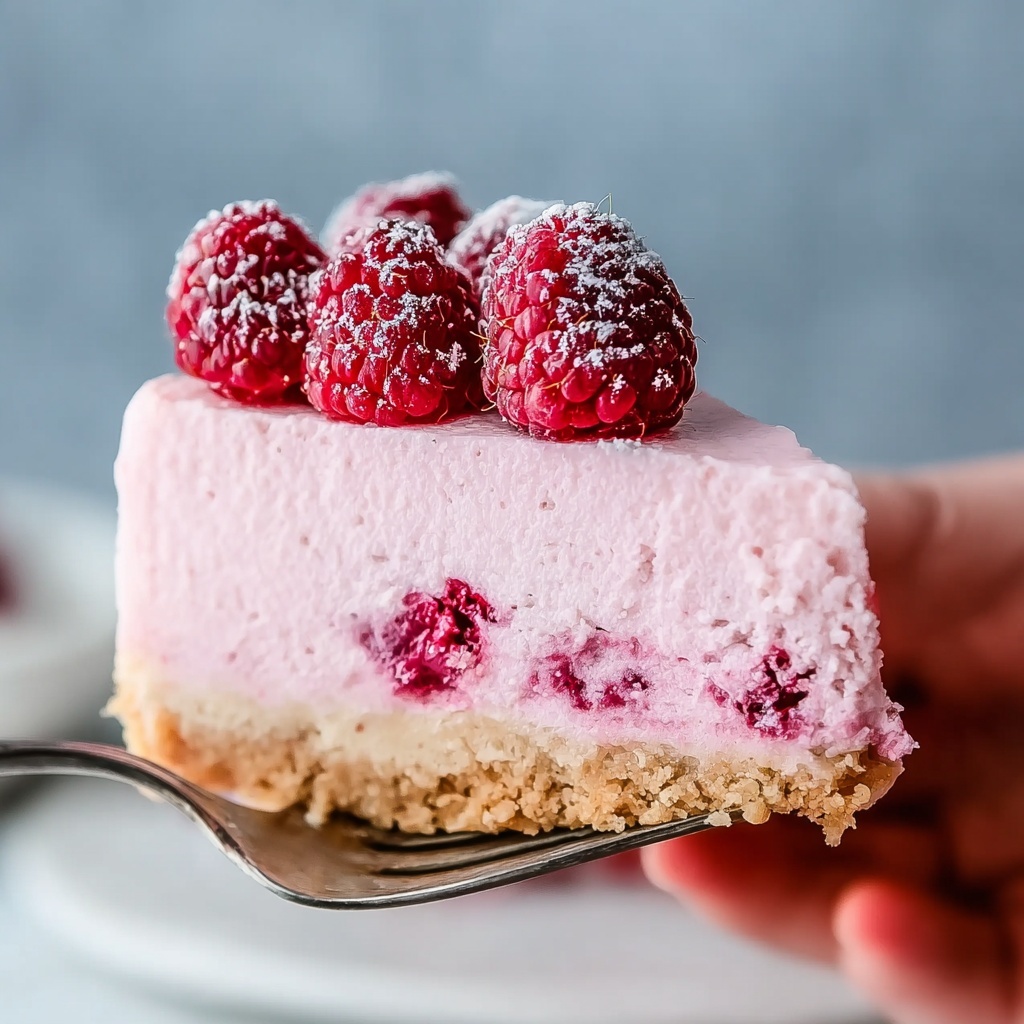 No Bake Raspberry Cheesecake Recipe - Recipe Image