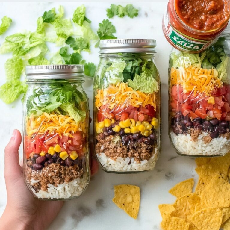 Healthy Taco Salad in a Mason Jar Recipe