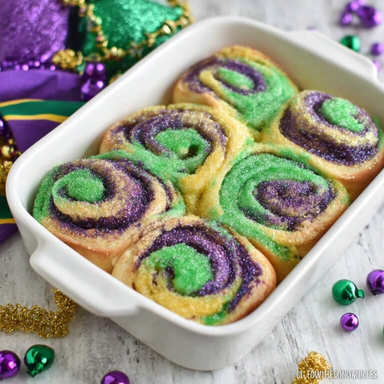 King Cake Cinnamon Rolls Recipe