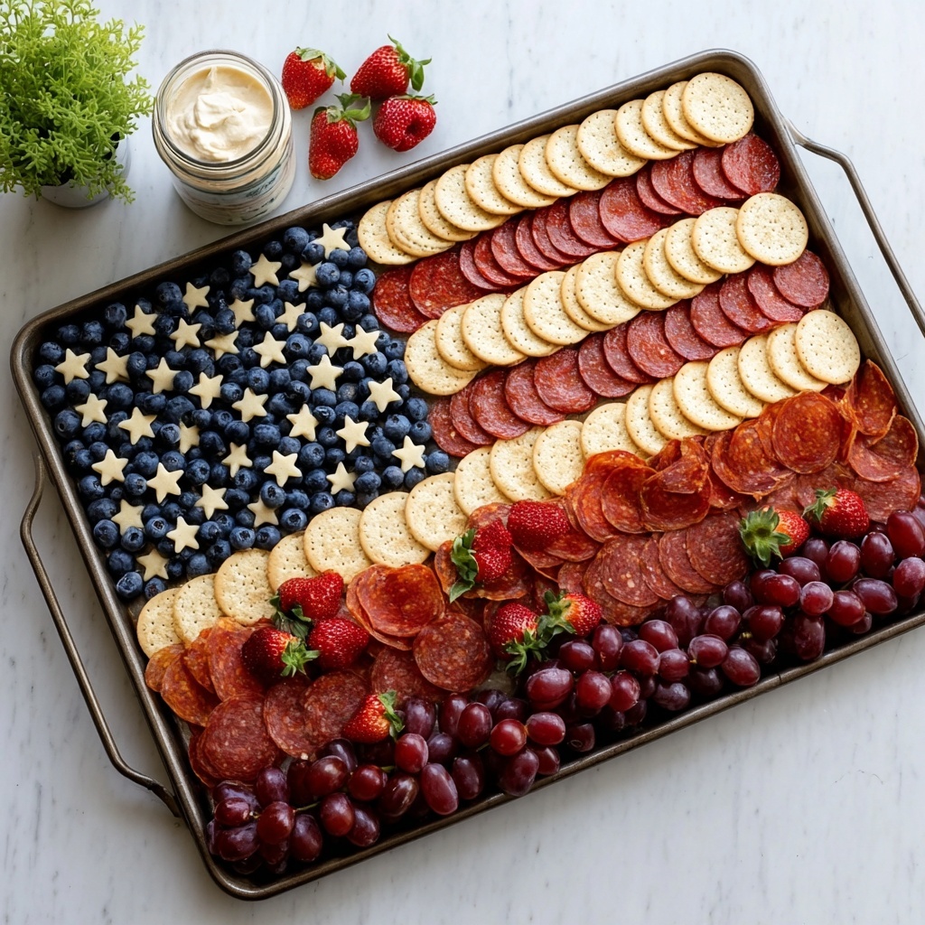 American Flag Charcuterie Board Recipe - Recipe Image