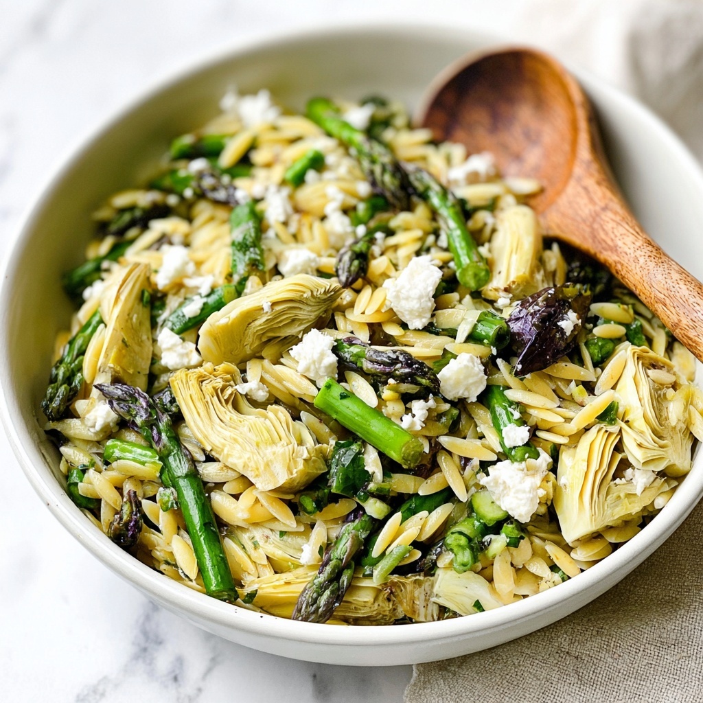 Orzo Salad with Asparagus, Artichoke Hearts, and Feta Recipe - Recipe Image