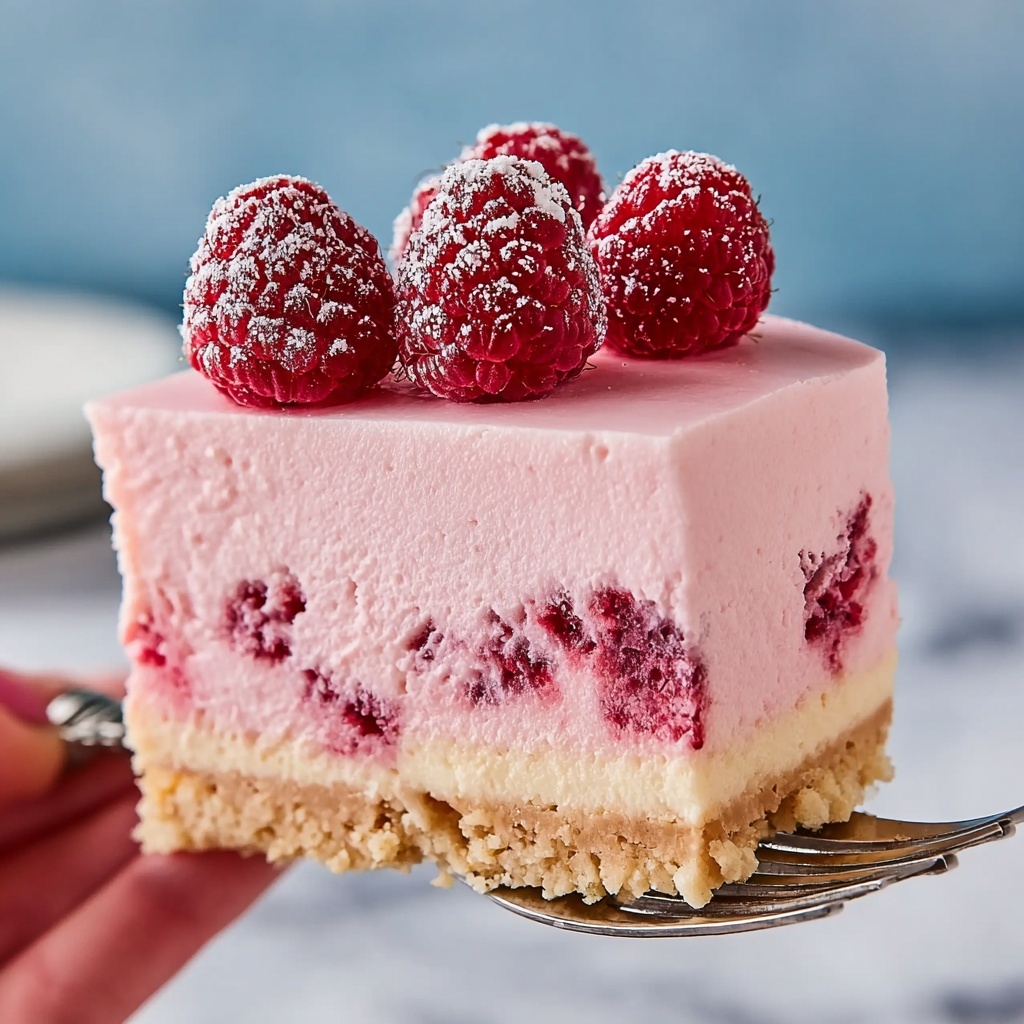 No Bake Raspberry Cheesecake Recipe - Recipe Image