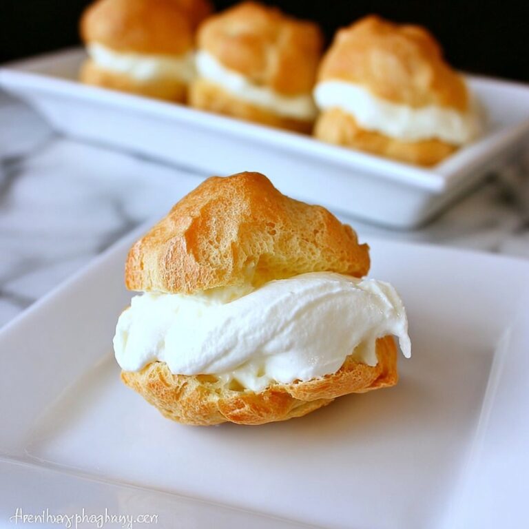 Cream Puffs with Vanilla Almond Filling Recipe