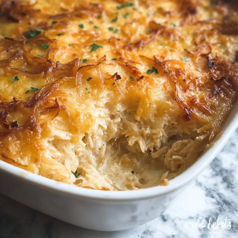 French Onion Chicken Orzo Casserole Recipe